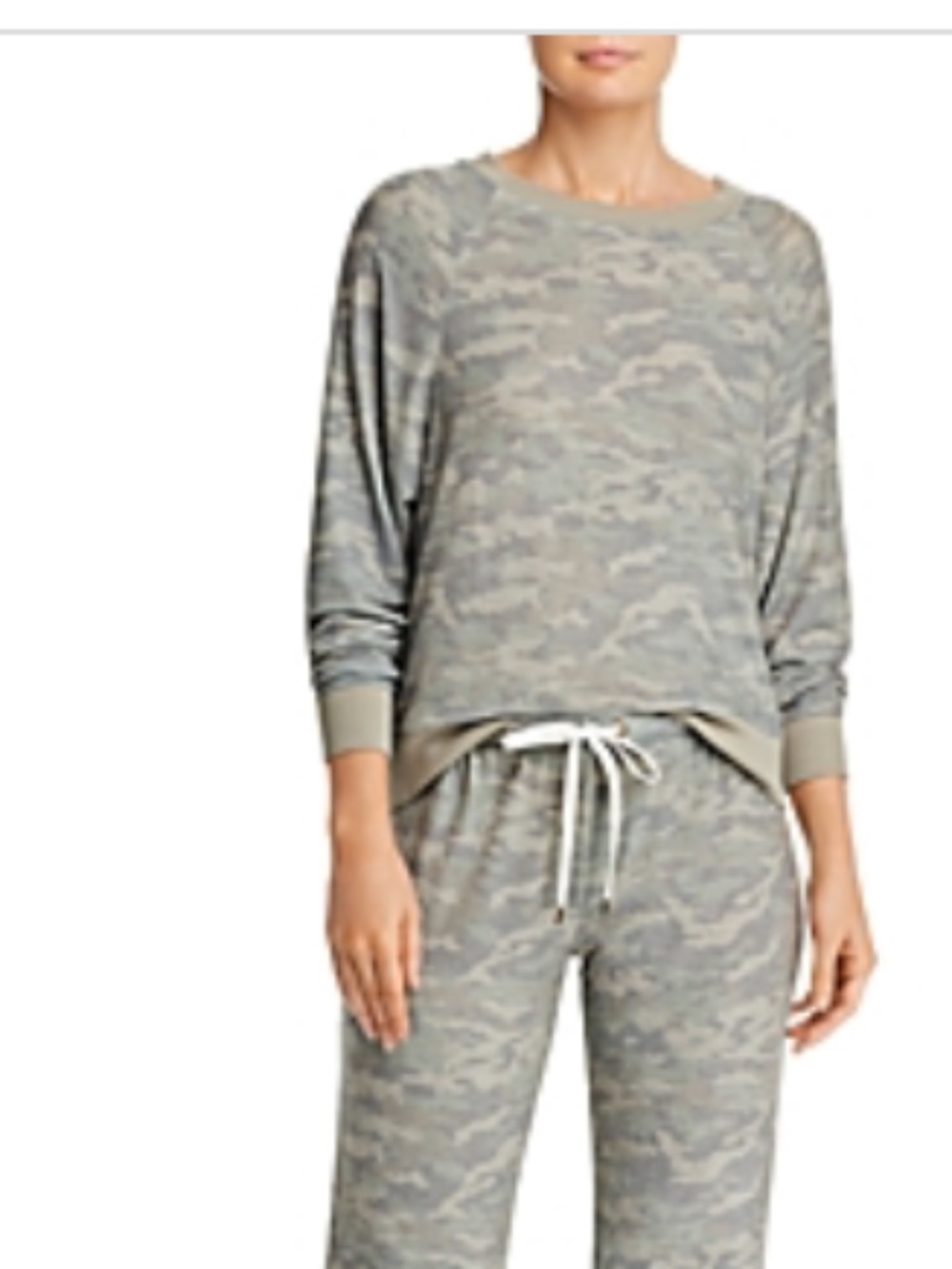 Honeydew Star Seeker Pajama Top in Green Camo NWT